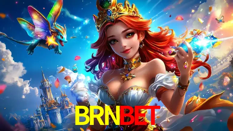 A princesa de um reino de fantasia mágico, com seu pequeno dragão, apresentando um mundo de prêmios encantados nos jogos de caça-níqueis do cassino BRNBET.